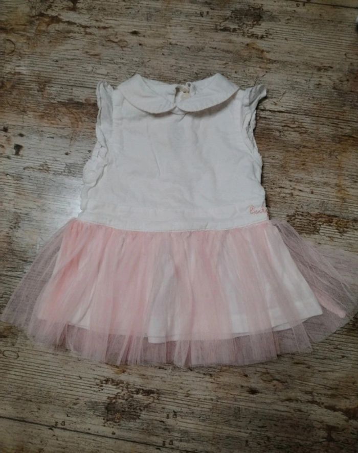 Jolie robe avec tulle été fille 3 mois