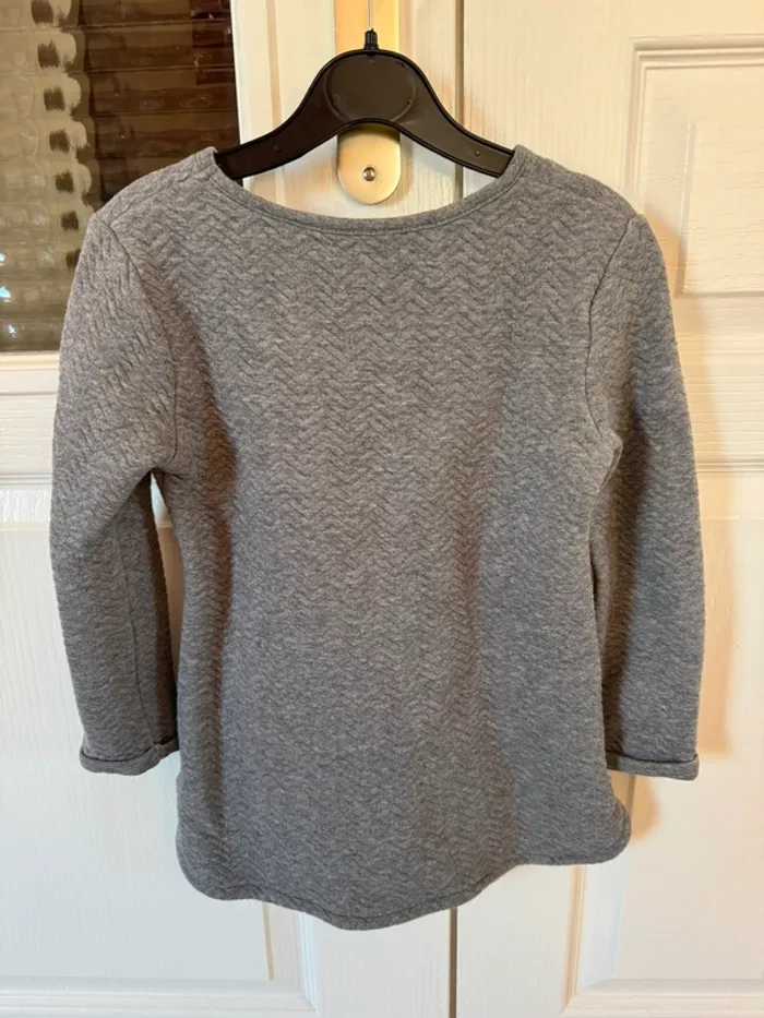 Pull gris fille Okaïdi 6 ans en très bon état - photo numéro 5