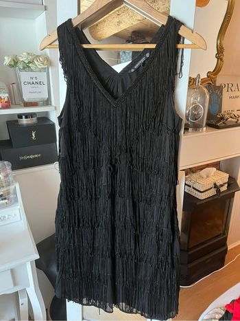 Robe noire franges et perles Bonobo T.M TBE 🖤