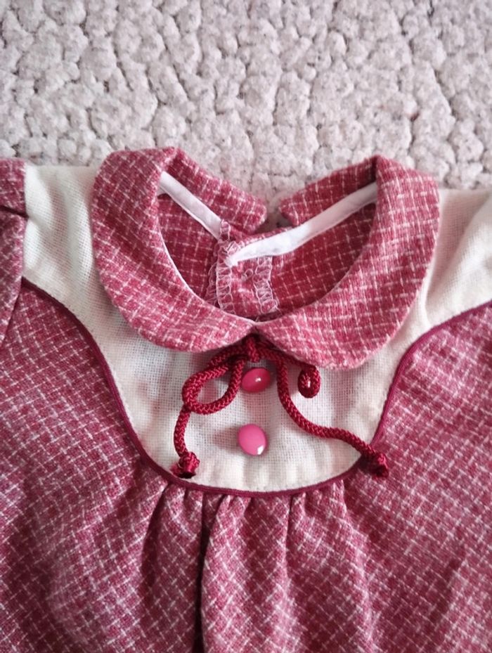 Ensemble robe à carreaux+collant T3M - photo numéro 2