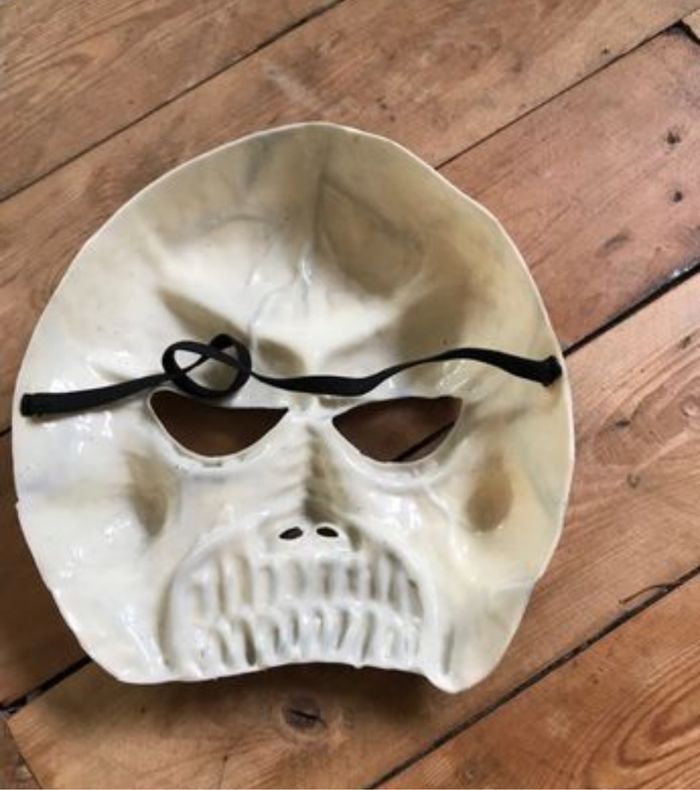 Masque caoutchouc Halloween dents orange - photo numéro 2