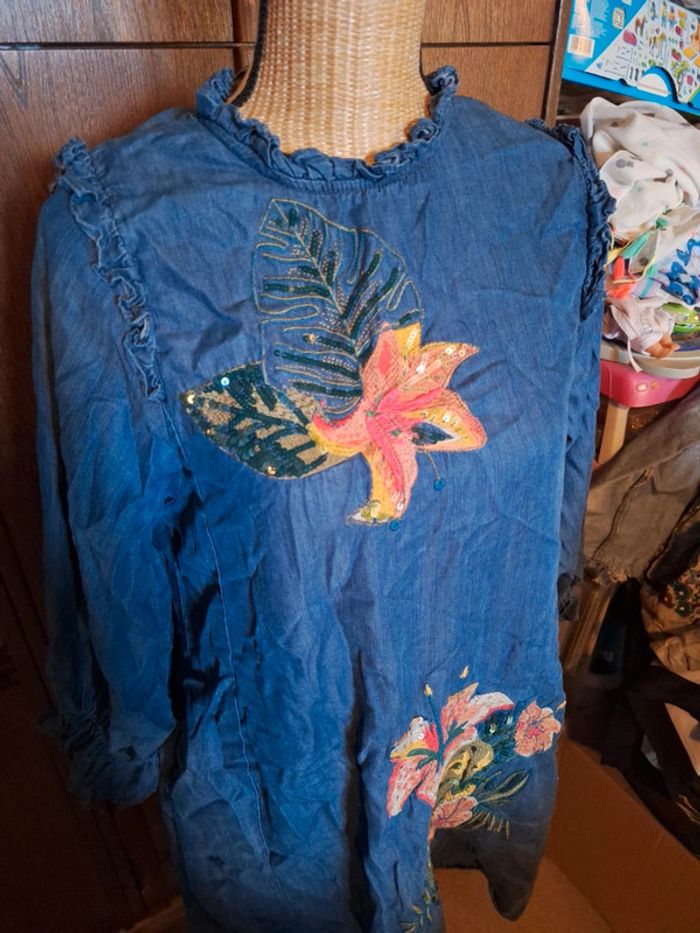 Blouse longue  tunique S - photo numéro 2