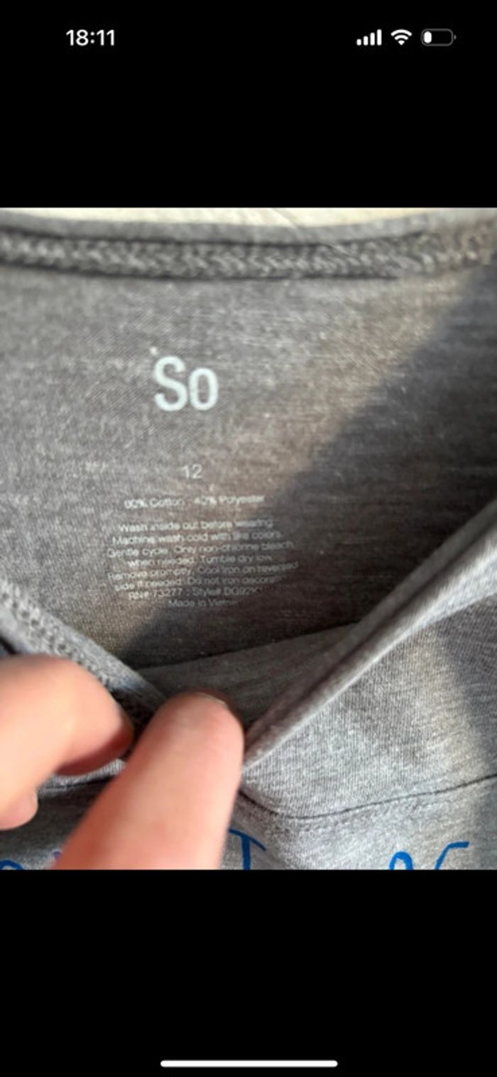Tee shirt SO taille 12 ans - photo numéro 3