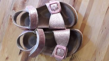 Sandales roses pailletées