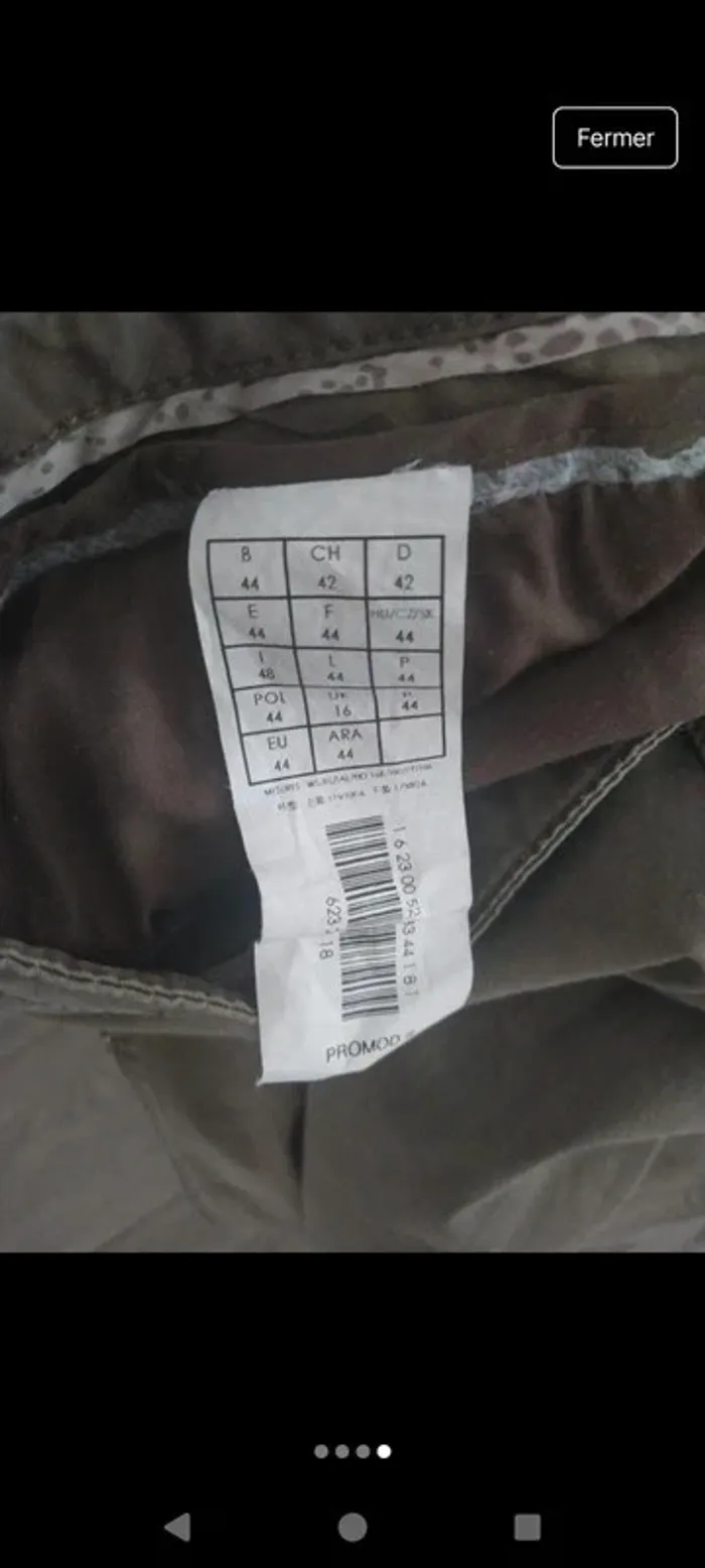 Chino Promod kaki taille 44 - photo numéro 2