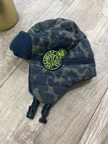 🌸chapka bonnet cagoule IKKS camouflage taille 46