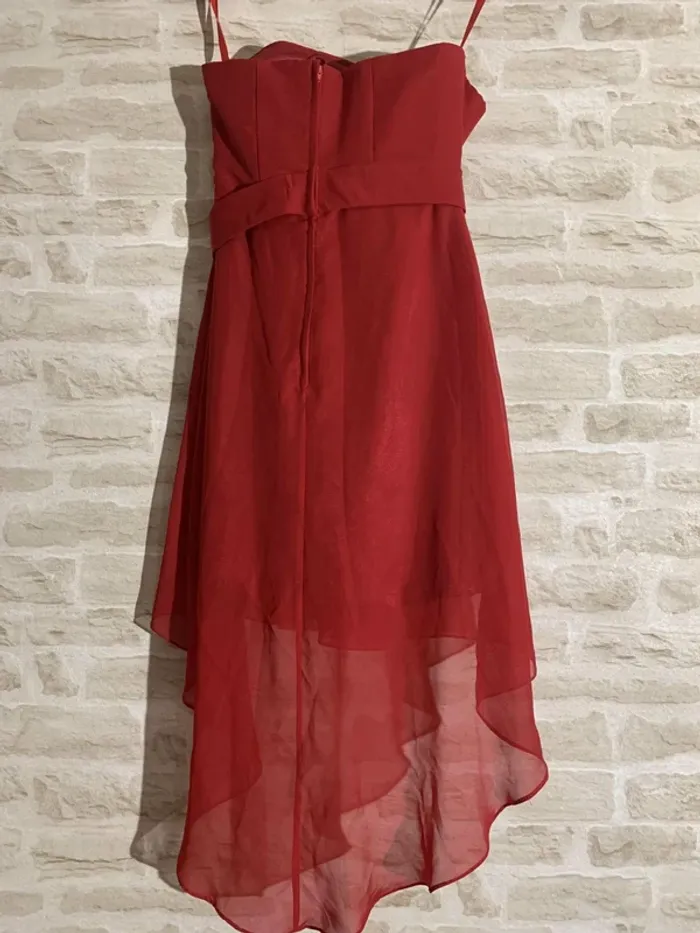Robe mariage rouge élégante et légère Taille M - photo numéro 3