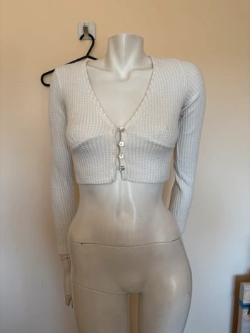 🤍 Top court blanc Bershka Taille S 🤍
