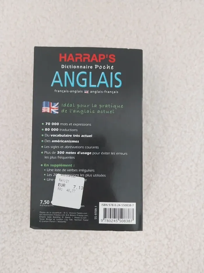 Dictionnaire Anglais / Français - photo numéro 2