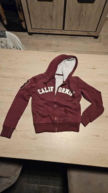 Gilet à manches longues et capuche, lie de vin/bordeau, Pimkie, taille S