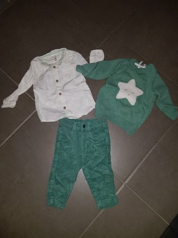 Ensemble pantalon chemise pull