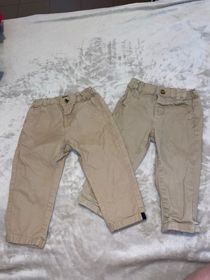 Lots de 2 pantalons beige