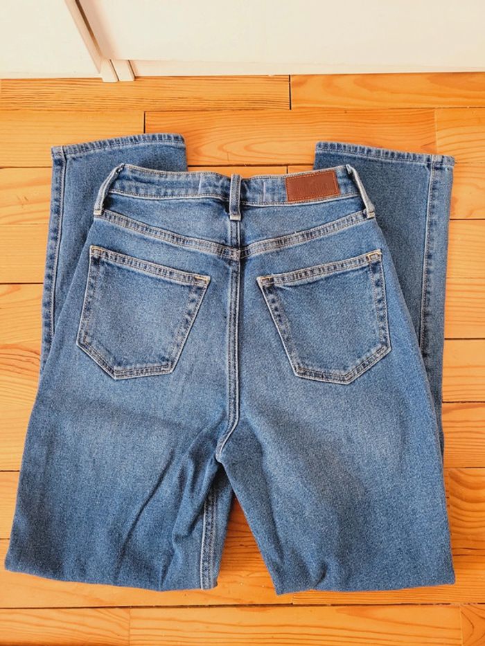 Jeans pantalon femme bleu Hollister destroy troué taille XXS 32 - photo numéro 2