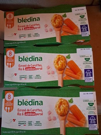 Lot de 4 bledina midi 8 mois