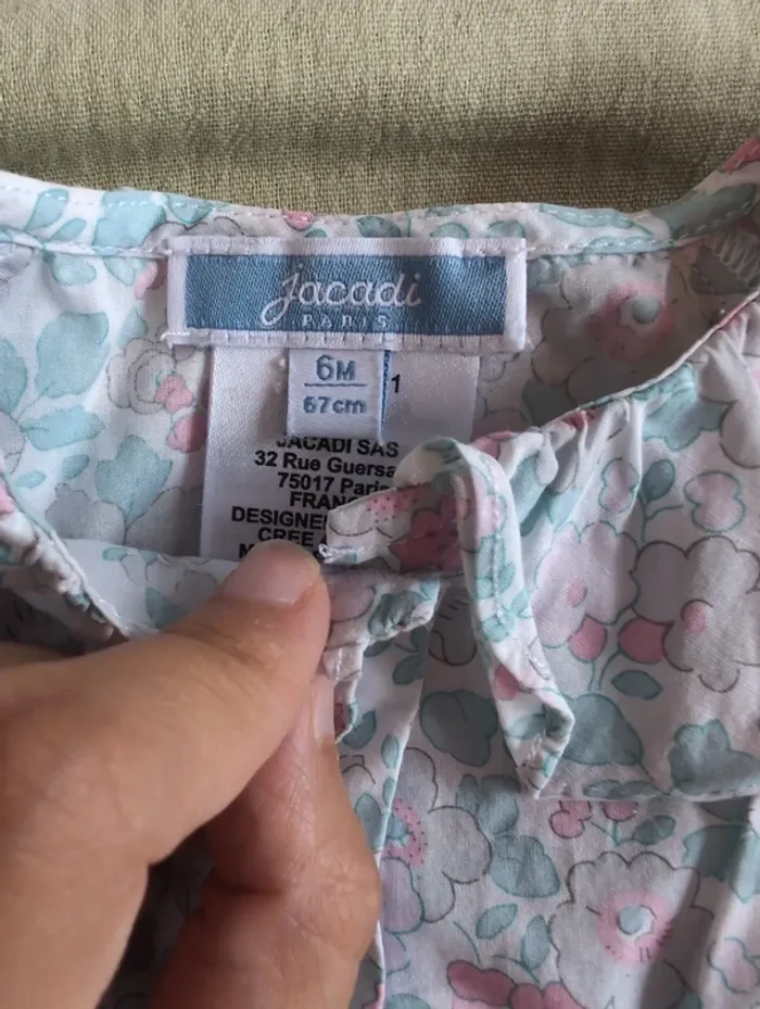 Ensemble Jacadi robe et chemisier 6 mois - photo numéro 8