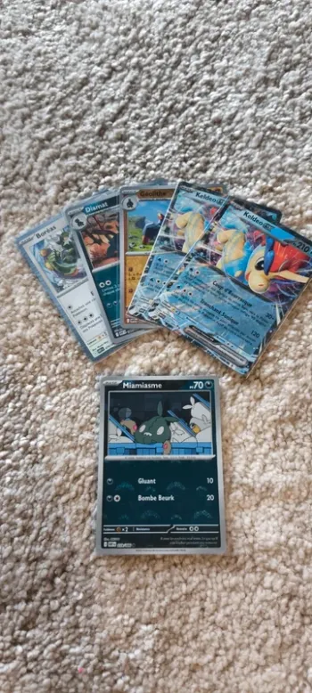 Lot de 6 cartes Pokémon Flamme Blanche - EX, Reverses, Pokeball & Holo