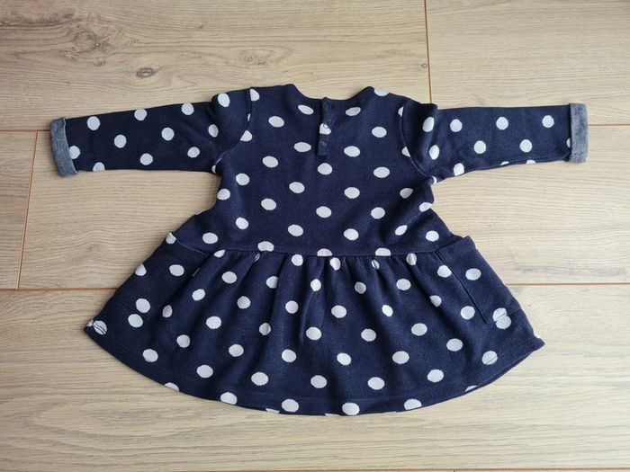 Robe Petit Bateau Marine à pois blancs - photo numéro 3