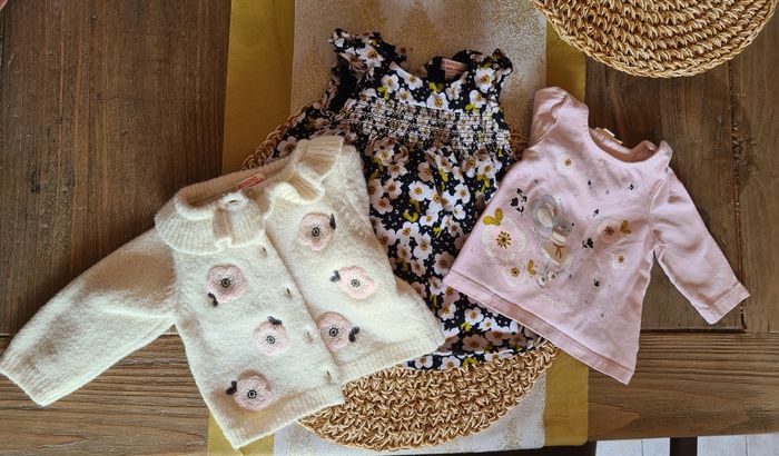 Ensemble t shirt, gilet, robe 3 mois - photo numéro 4