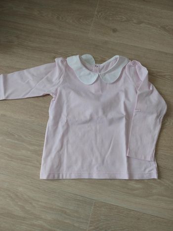 Tee-shirt rose col claudine Jacadi