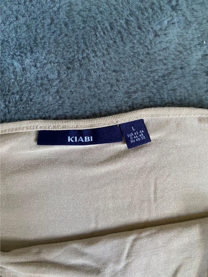 T-shirt manches courtes beige kiabi - photo numéro 3