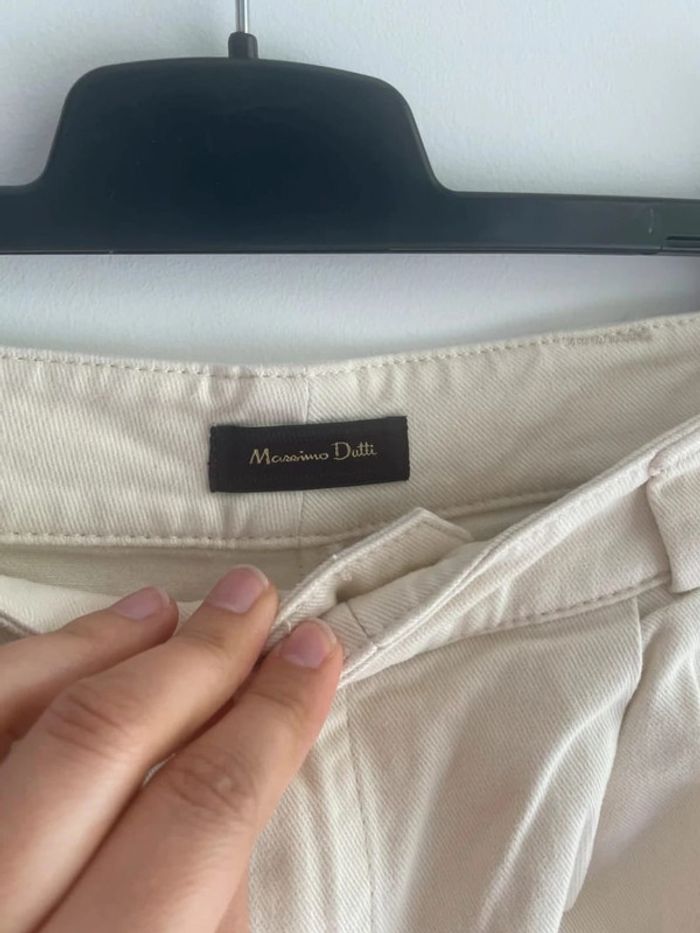 Pantalon crème Massimo Dutti vintage - photo numéro 4