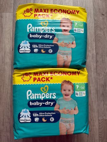Lot de 2 maxi pack Pampers taille 7 