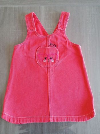Robe salopette rose 12 mois