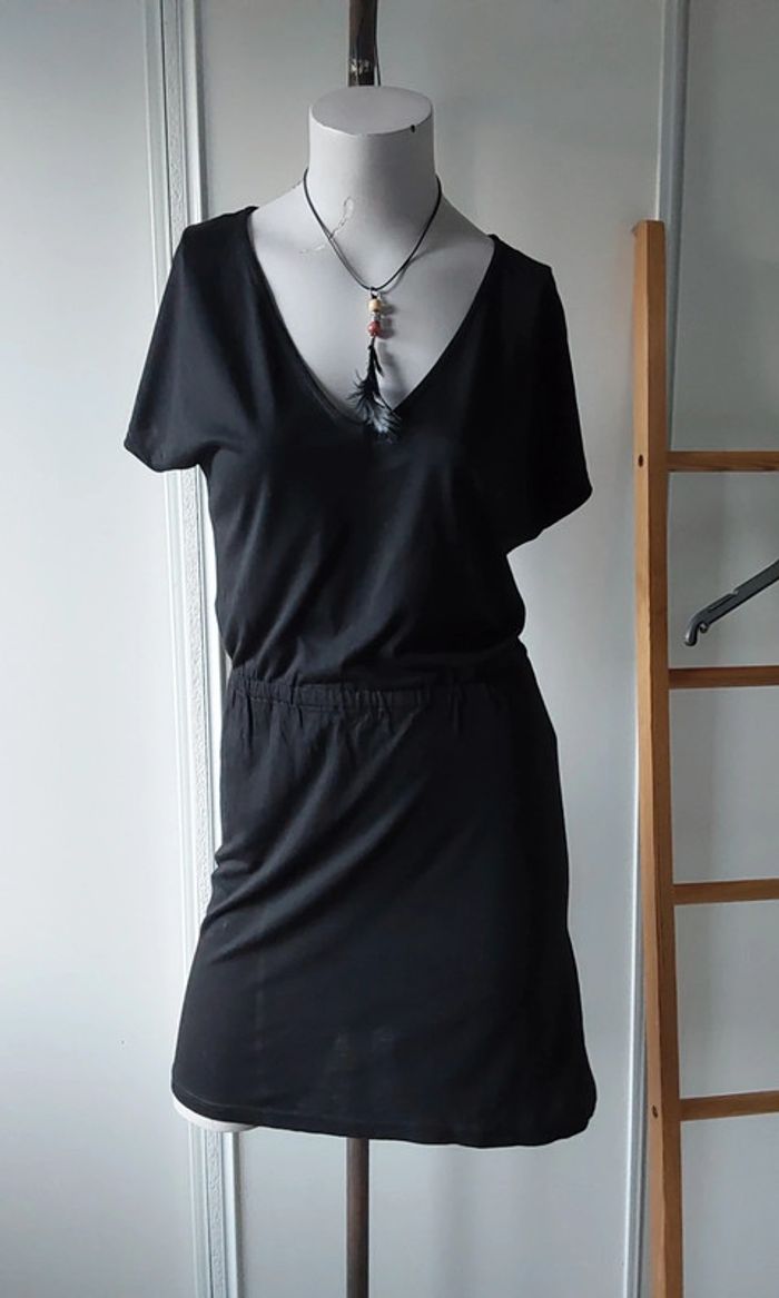 Robe d été coton noir H&M  T 34 - photo numéro 3