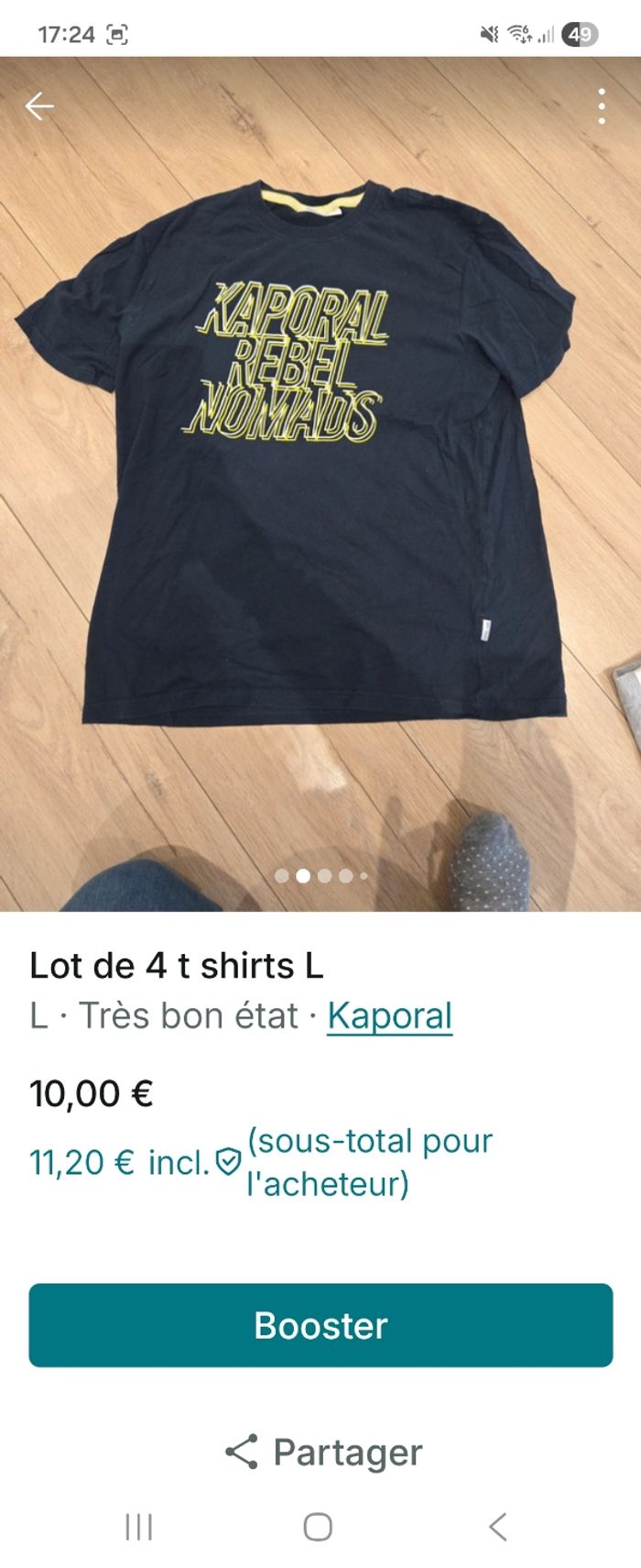 Lot de 4 t shirts L - photo numéro 2