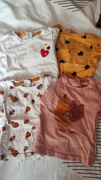 4 tee shirts manches longues 3 mois
