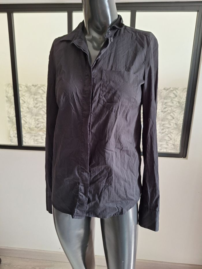 Chemise noire manches longues 32 femme