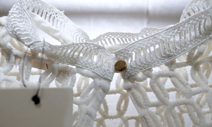 Vera & Lucy - Quiney - Robe Mi-Longue au Crochet - Ecru/Blanc - Femme Taille S - Neuve - photo numéro 5