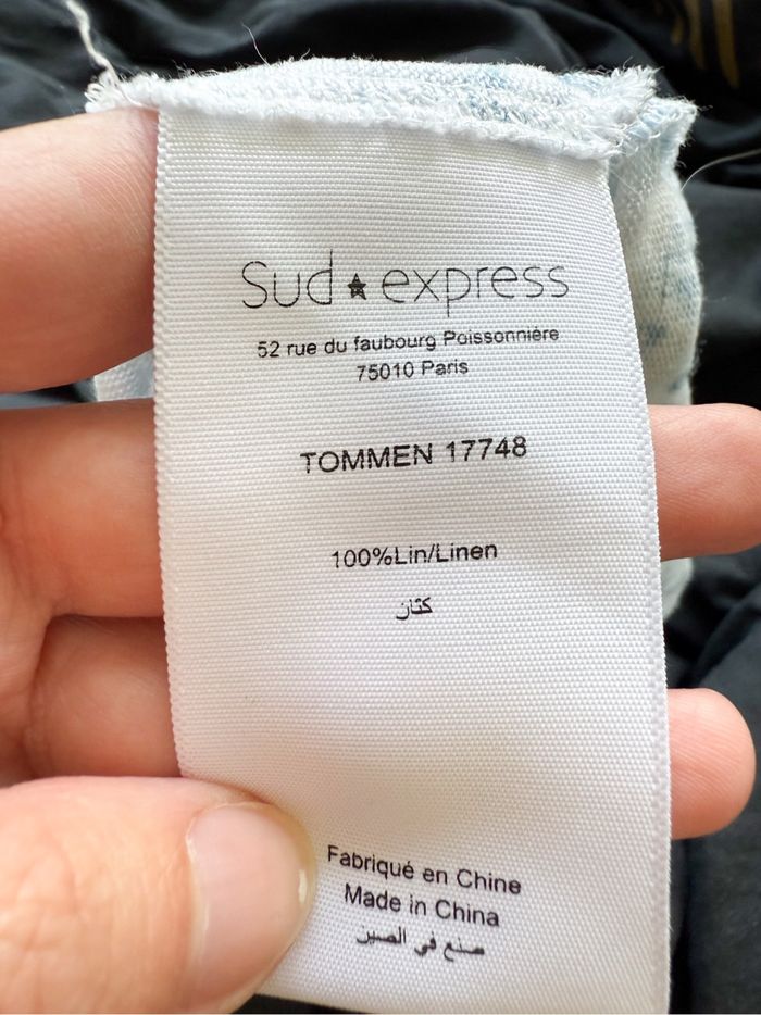 T-shirt manches courtes bleu clair sud express taille 36 S - photo numéro 4