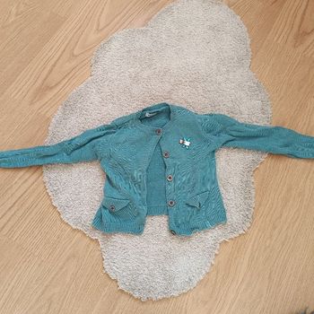 Gilet vert  avec broches