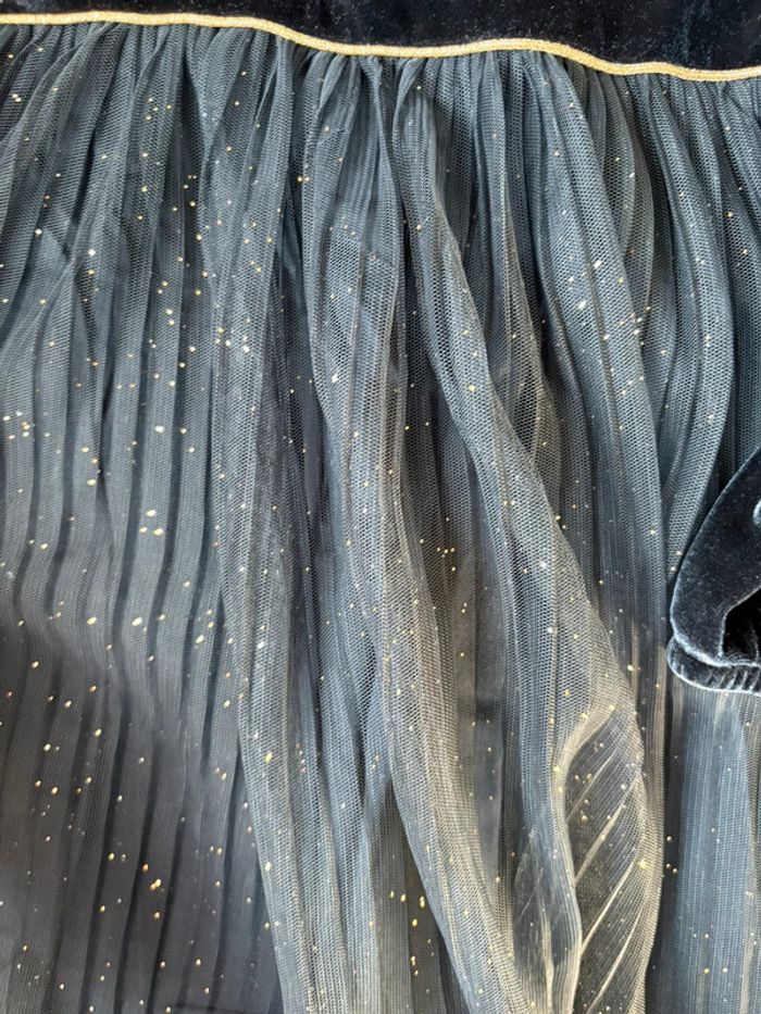 Robe de Noël velours bleu 6 ans - photo numéro 4