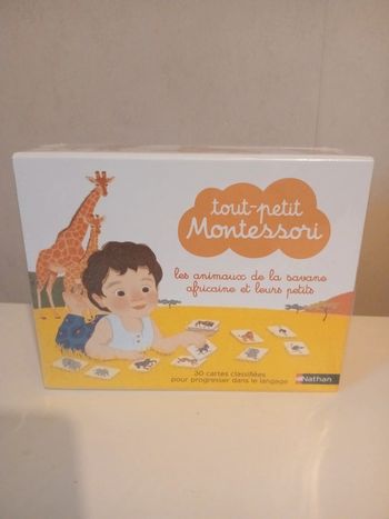 Les animaux de la savane africaine et leurs petits - Tout-petit Montessori - Dès 12 mois