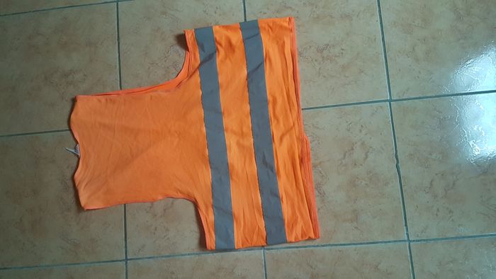 Gilet fluorescent de sécurité orange - photo numéro 4