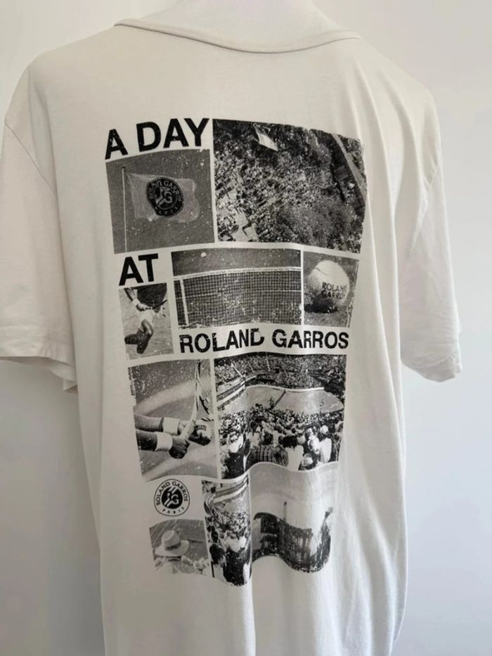 T-shirt Roland Garros homme blanc taille XXL - photo numéro 2