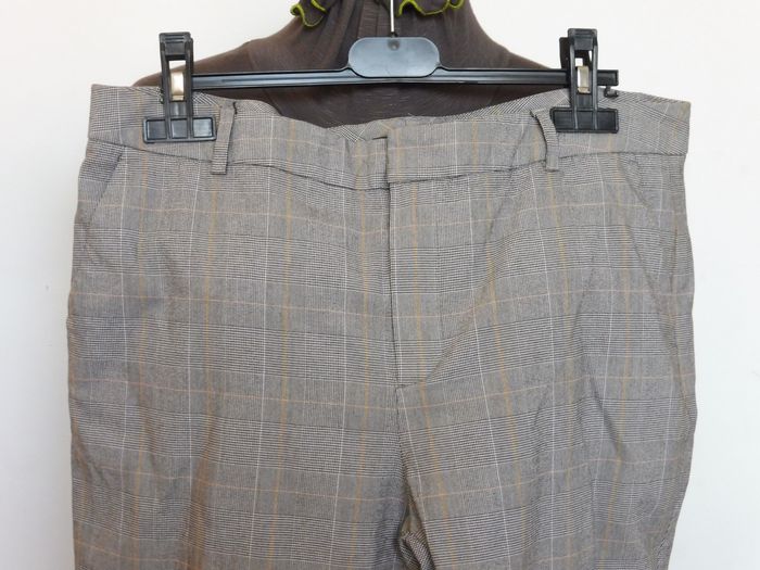 Pantalon femme motifs Prince de Galles gris Massimo Dutti taille 42 - photo numéro 3
