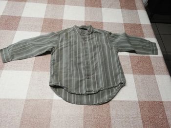 Chemise manches longues rayée kaki tout compte fait 3 ans