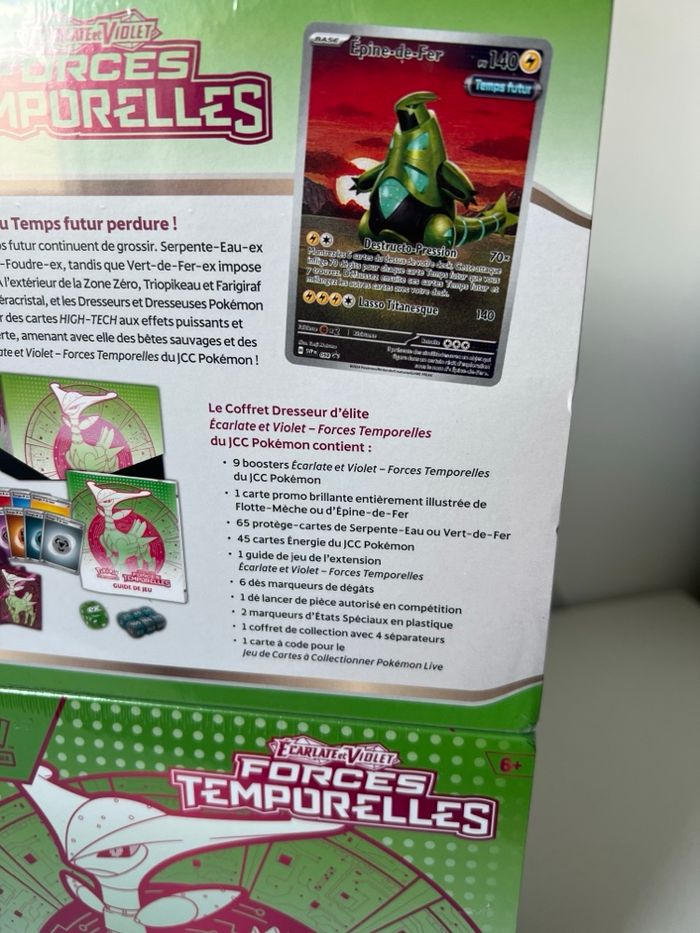 Etb forces temporelles vert de fer ev5 ev05 cartes Pokémon coffret dresseur d’élite - photo numéro 4