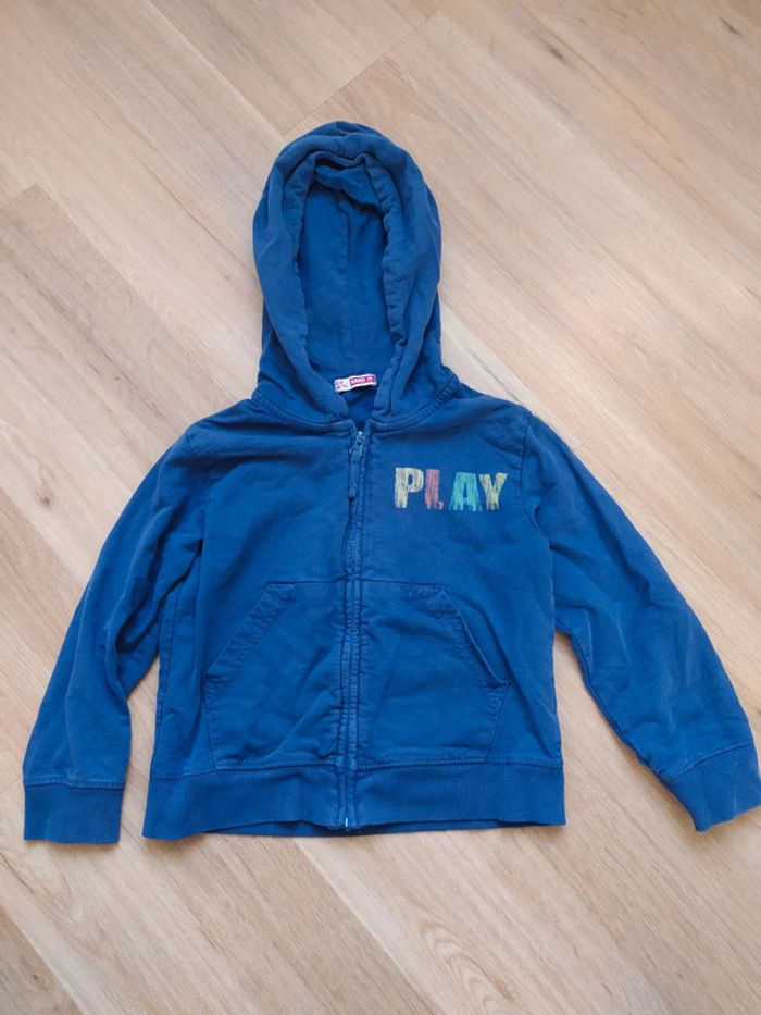 Sweat zippé capuche DPAM 5 ans  PLAY  bleu - photo numéro 2