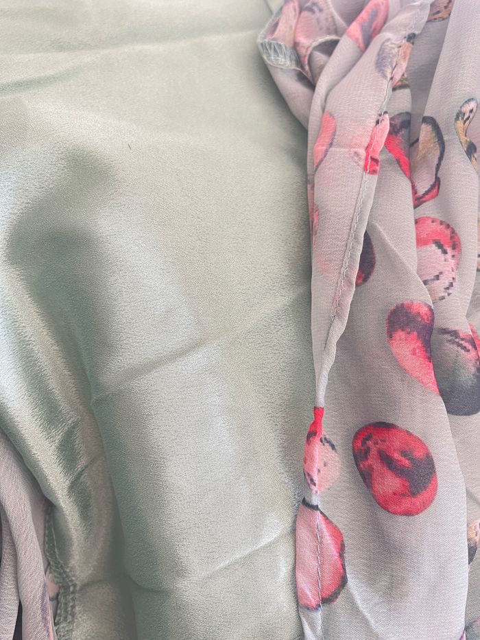 Robe midi imprime , double , manches longues - photo numéro 9