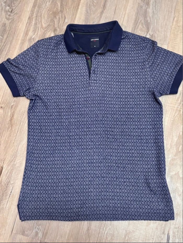 💼 Polo Devred 1902 – Taille M – Motif géométrique bleu marine - photo numéro 2
