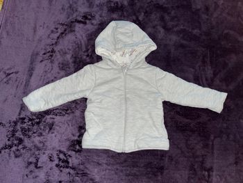 Sweat à capuche zippé réversible bébé garçon taille 9 mois