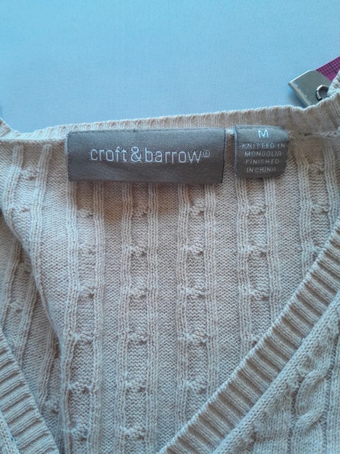 Pull coton torsadé manche 3/4 Croft & Barrow - photo numéro 3