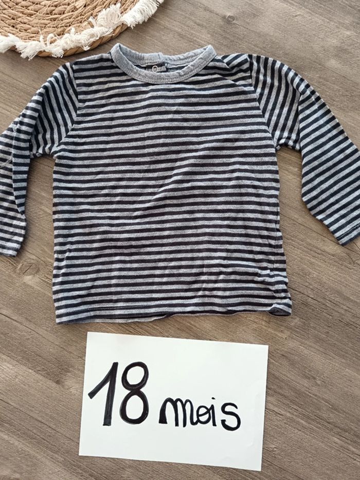 🌞 t-shirt fin manche longue kitchoun 18 mois