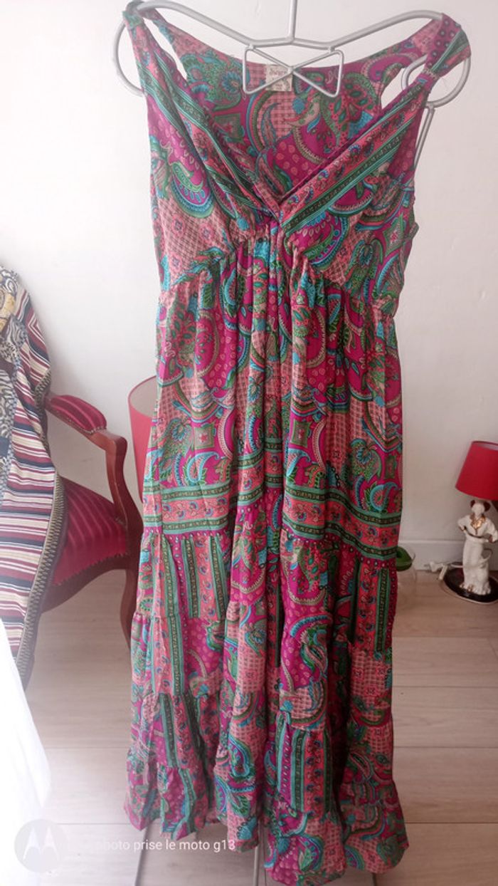 Robe longue neuve soie bohème - photo numéro 6