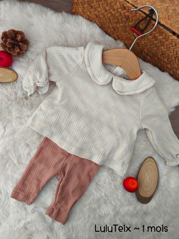Ensemble beige ~ 1 mois
