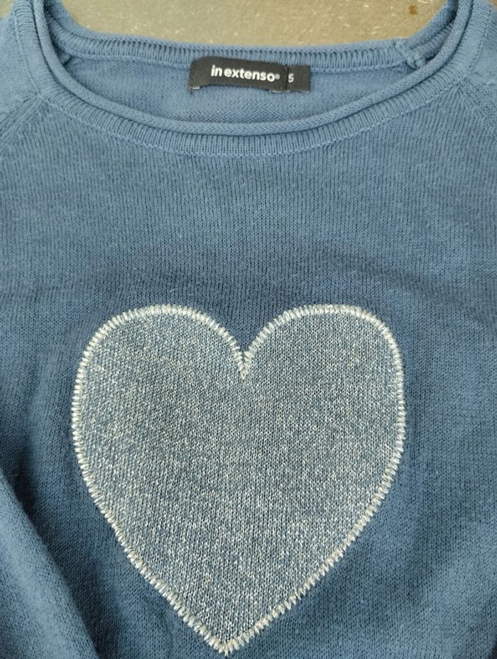 Robe laine 5 ans fille In Extenso bleu - photo numéro 2